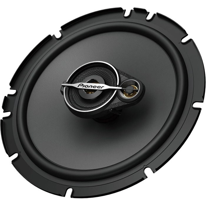 Автомобільна коаксіальна акустика Pioneer TS-A1671F 16,5 см, 3-смугові динаміки, комплект 2 шт (320 Вт макс., 70 Вт RMS), потужний звук, високий ККД, глибина встановлення 48 мм, виріз 144 мм, з ґратами