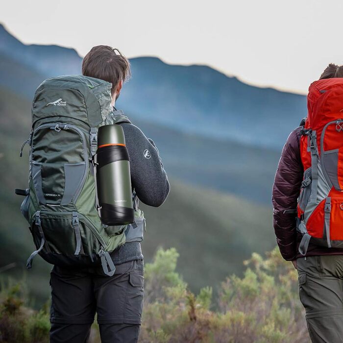 Термофляка з нержавіючої сталі 2л з 2 чашками, камуфляж, 24 години, BPA-free, для гарячих та холодних напоїв