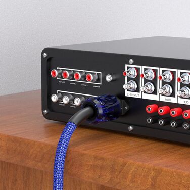 Hi-End мережевий кабель Monosaudio P083 (2м), мідний OFC, 2-полюсний HiFi аудіофільний кабель живлення Schuko-IEC C15 для підсилювача, сабвуфера та DVD