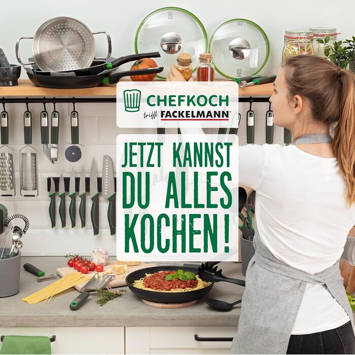 Міксер ручний Fackelmann Chefkoch з ергономічною ручкою Soft-Touch, нержавіюча сталь, стійкий до 220°C, для збивання вершків та іншого