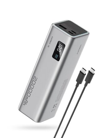 Power Bank CUKTECH 20000mAh 65W з дисплеєм, швидка зарядка USB-C PD 3.0 для iPhone, Samsung, Xiaomi, MacBook, ноутбуків
