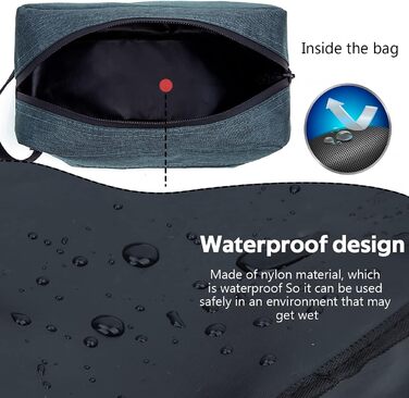 Чоловіча та жіноча дорожня косметичка FUNSEED для туалетних аксесуарів, органайзер для косметики (сірий)