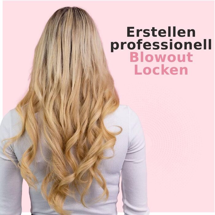 Набір для укладки волосся 5 в 1 Warmluftbürste Set: фен-щітка, плойка для локонів, 3 температурні режими, Auto-Wrap, негативні іони, 1000 Вт, захист від пошкодження