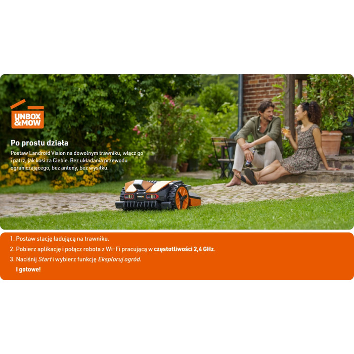 Робот-газонокосарка Worx Landroid Vision L1300 для площ до 1300 м²