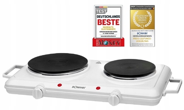 Портативна електрична плитка Bomann на дві конфорки