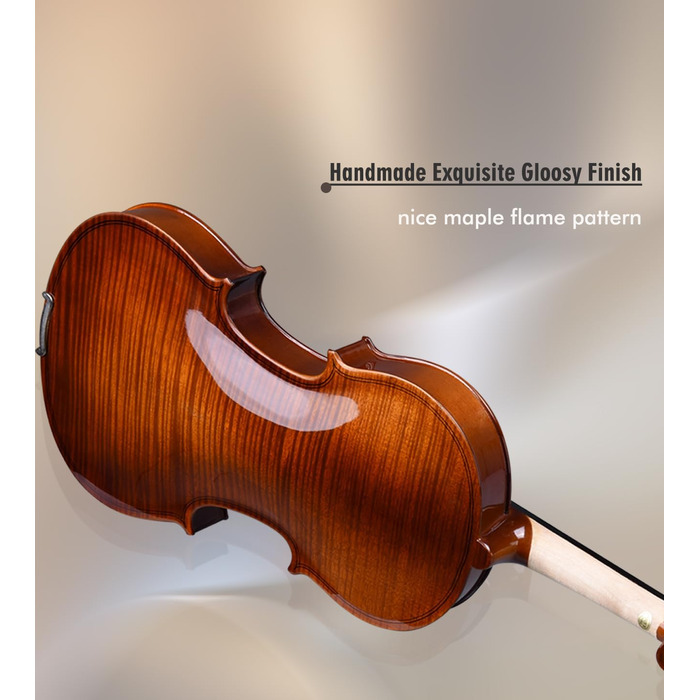 Скрипка Aileen Violin 4/4 для дорослих, скрипка для початківців, глянцевий античний дизайн