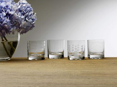 Бокали для Мартіні Mikasa Cheers, кришталь, 290 мл, набір 4 шт., сріблясті