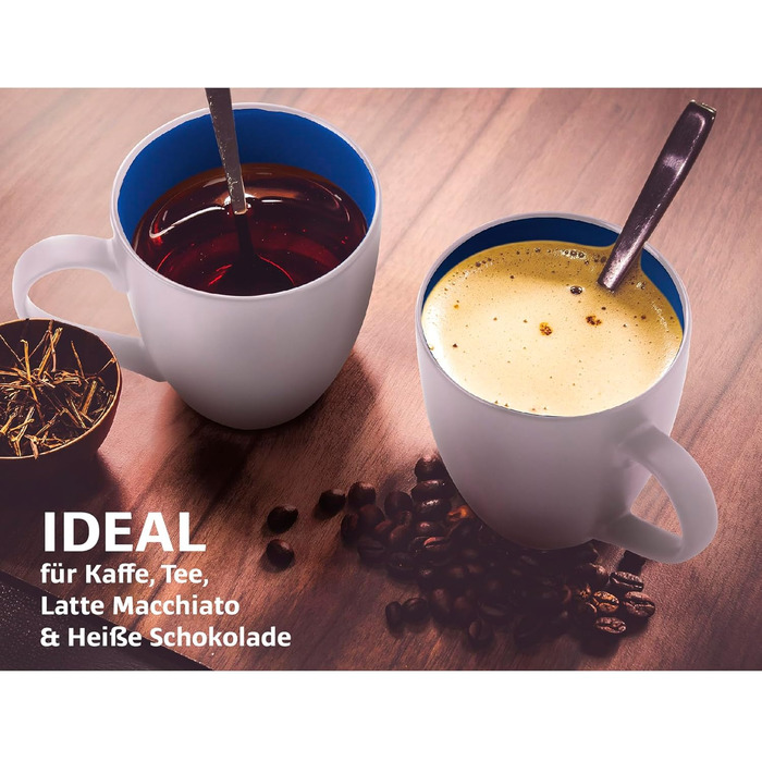 Набір кавових чашок Miamio Le Papillon (6 шт., 350 мл) - біло-червоний/біло-синій