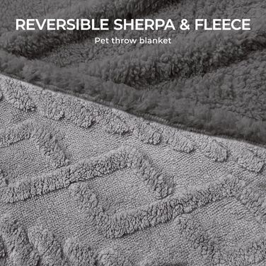 Водонепроникний килимок для собак Luciphia, флісовий, миючий, для собак та котів, захист дивану, ліжка, автокрісла, меблів, M (100 x 145 см), світло-сірий