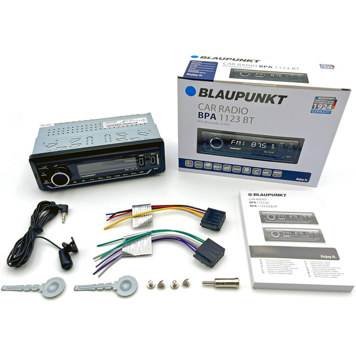 Автомагнітола Blaupunkt BPA 1123 BT 1-DIN, FM-RDS, Bluetooth, USB, Aux, Multicolor, 200 Вт