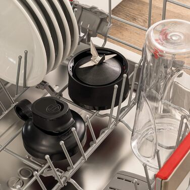 Bosch Mini-Standmixer VitaPower Serie 2 MMB2111S, High-Speed Mixer, up to 40,000 rpm, Tritan ToGo bottle 0.6 L, drinking lid, shatterproof, dishwasher-safe parts, 450W, Silver/black Single