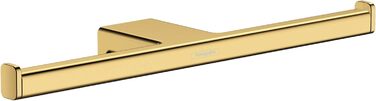 Hansgrohe AddStoris Toilet Paper Holder - Wall Mounted Tissue Roll Holder with Hidden Mounting - Polished Gold Finish