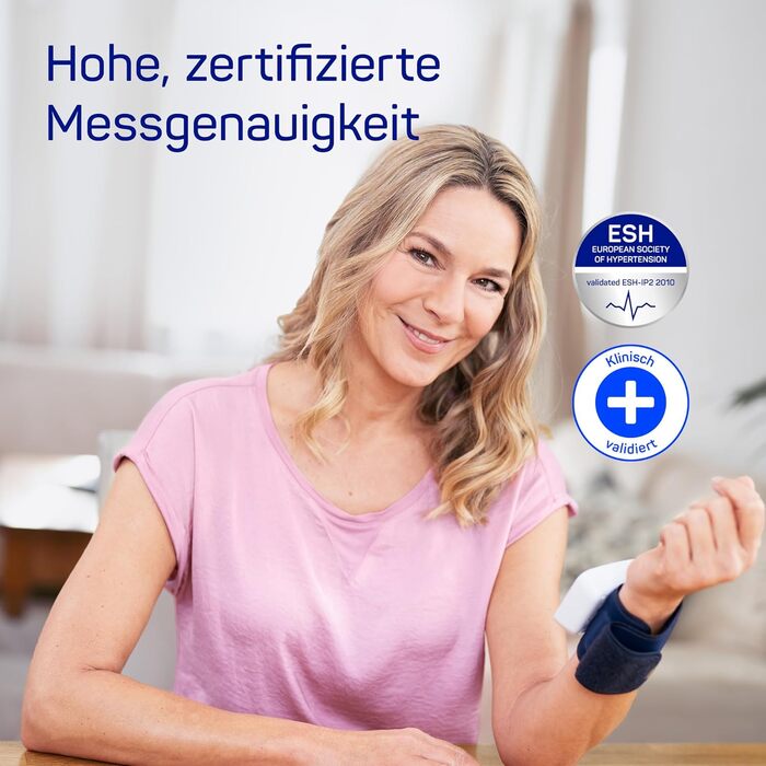 Вимірювач артеріального тиску Veroval Compact на зап'ясті - точний та швидкий, клінічно перевірений, визначає порушення серцевого ритму