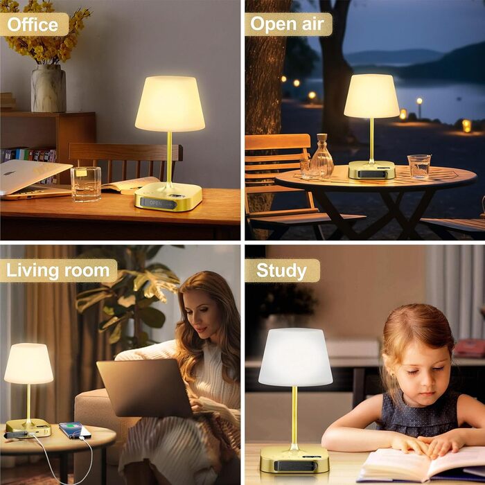 LED лампа на акумуляторі Anordsem: бездротова торшерна лампа з торшером USB A+C, торшер для дитячої/дитячої кімнати, лампа для читання, подарунок