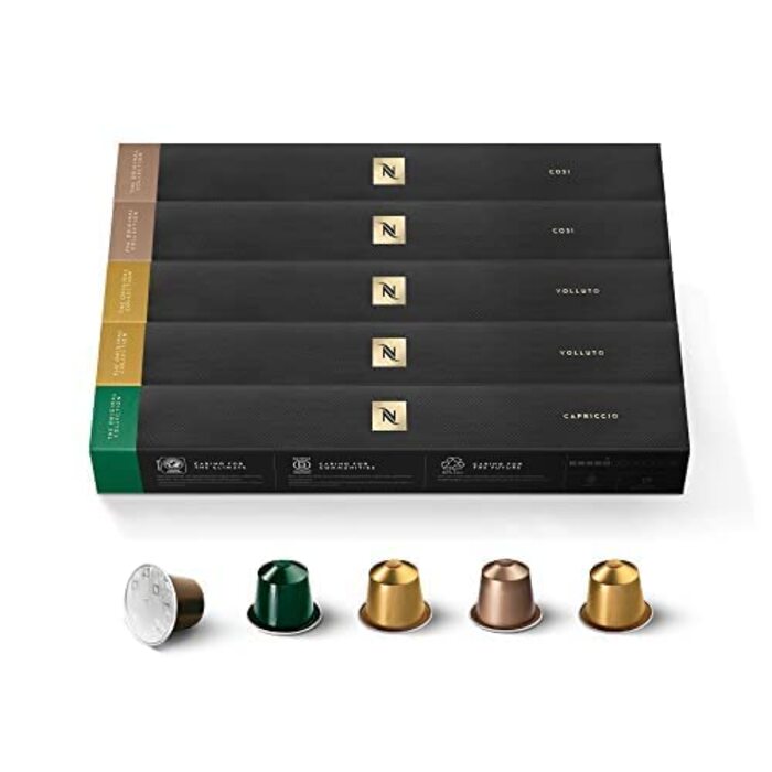 Кава капсульна NESPRESSO Original, набір 50 шт. (Еспресо, Лунго, різні обсмажки)