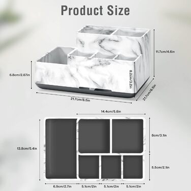 Підставка для зубних щіток, органайзер для ванної кімнати з 6 відділеннями, електрична, з дренажними отворами, для сім'ї