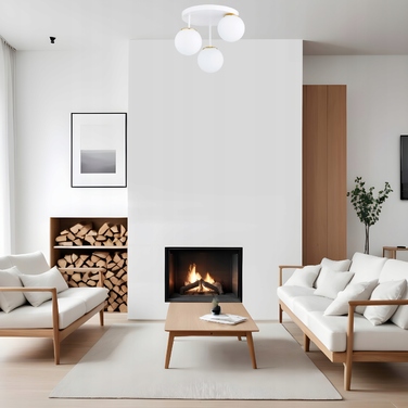 Підвісна лампа Elko-Lighting White Milo — 3 точки освітлення, цоколь E27