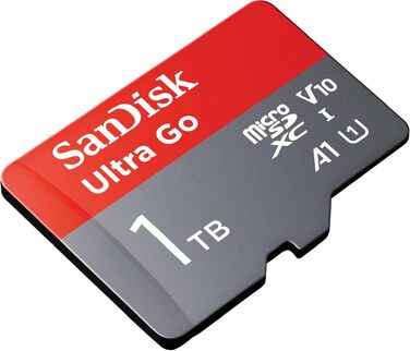 Карта пам'яті SanDisk Ultra Go microSDXC 1 TB UHS-I Class 10 U1 A1 з адаптером для смартфонів та планшетів, до 150 МБ/с