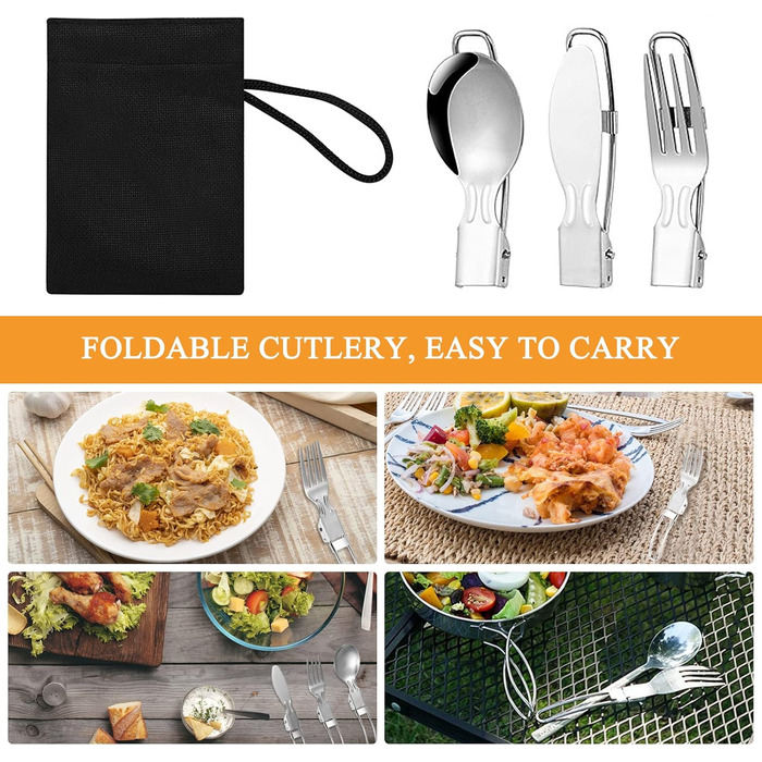 Набір кухонного посуду для кемпінгу на 2-3 особи з нержавіючої сталі: 7 предметів для пікніків, походів та кемпінгу