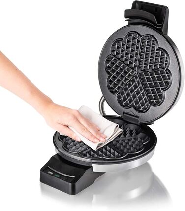 Вафельниця Cloer 1898 Professional: великі вафлі у формі серця, антипригарне покриття, 950 Вт