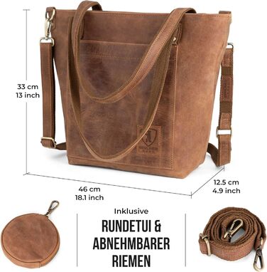 Сумка жіноча шкіряна через плече Berliner Bags Verona вінтажний стиль, велика сумка-шопер з YKK блискавкою, колір верблюжий