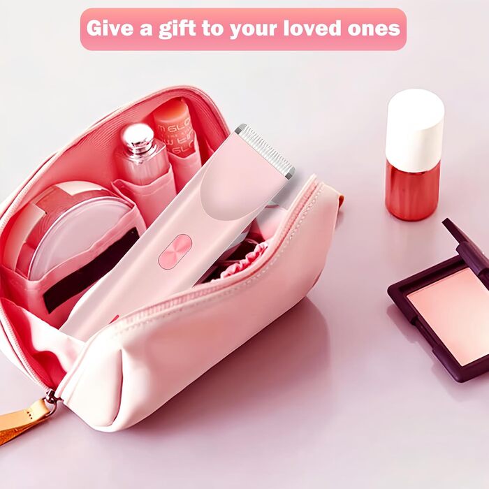 Електричний жіночий бритва 2-в-1 для тіла та зони бікіні, IPX7, USB-зарядка (Рожевий)
