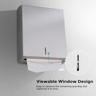 Multifold Paper Towel Dispenser Wall Mount - Multifold Trifold Paper Towel Dispenser, Large Capacity Stainless Steel Tissue Holder, Suitable for Bathrooms and Public Places