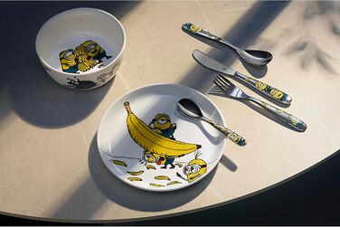 Набір дитячого посуду Minions WMF Cromargan® 4 шт. з нержавіючої сталі, від 3 років, без гравіювання, придатний для миття в посудомийній машині