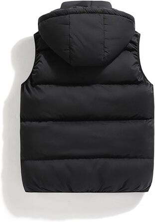Чоловіча зимова жилетка Hathaway з капюшоном, тепла, без рукавів, на блискавці, чорна, XL