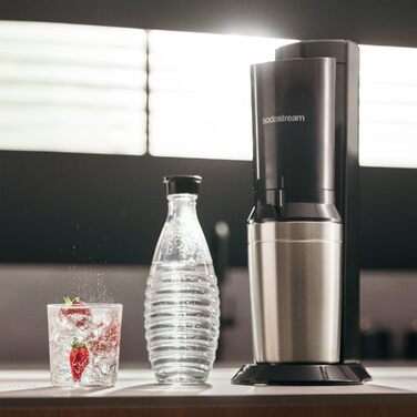 SodaStream Crystal 3.0: Газова вода вдома | Титан | 2 пляшки 0.8л + CO2 балон