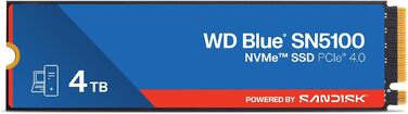 SSD накопичувач WD Blue SN5100 NVMe 4TB PCIe Gen 4.0 M.2 2280 (6900 МБ/с)