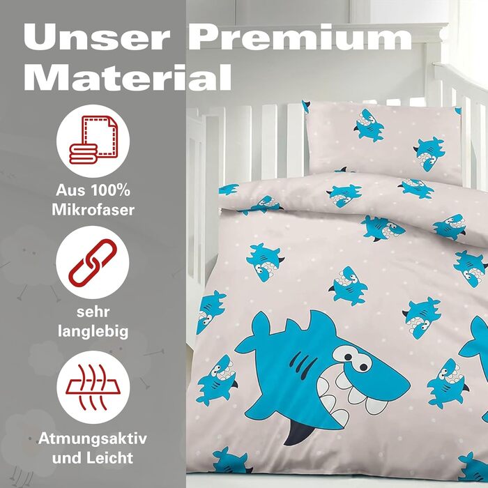 Комплект постільної білизни BaSaTex для дітей (100x135 см + 40x60 см) | 100% поліестер мікрофібра | З блискавкою | Дизайн 