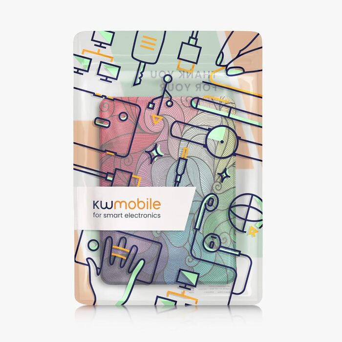 Чохол-книжка kwmobile для Amazon Kindle Paperwhite (2024)/Colorsoft - квітковий дизайн, магнітний замок, захисний чохол для електронного читача, синьо-червоно-білий, рожевий, блакитний, зелений