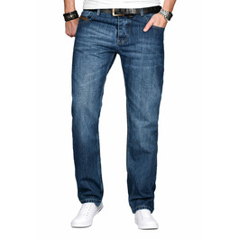 Чоловічі джинси Alessandro Salvarini Comfort Fit прямого крою, середній блакитний, 38W/32L