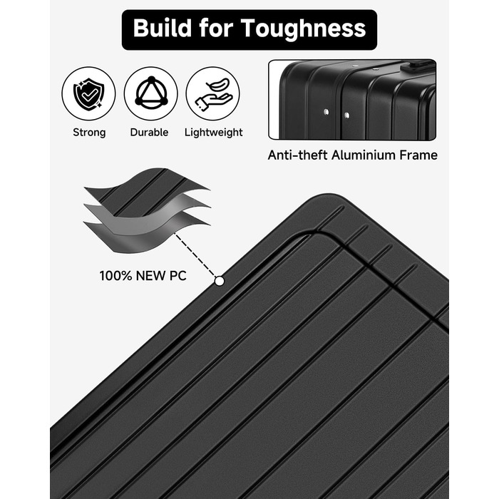 Чорний валіза-ролер Sea Choice з відділенням для ноутбука 15.6