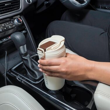 Термокружки Belle Vous 2 шт. з нержавіючої сталі 400 мл - з трубочками та кришками, для гарячих та холодних напоїв