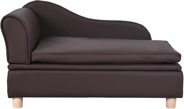 Софа для собак та котів Yoonnie room з PU-шкіри з місцем для зберігання – зручне ліжко для домашніх тварин, маленьке диван-крісло, підходить для цуценят та кошенят (Перловий білий)