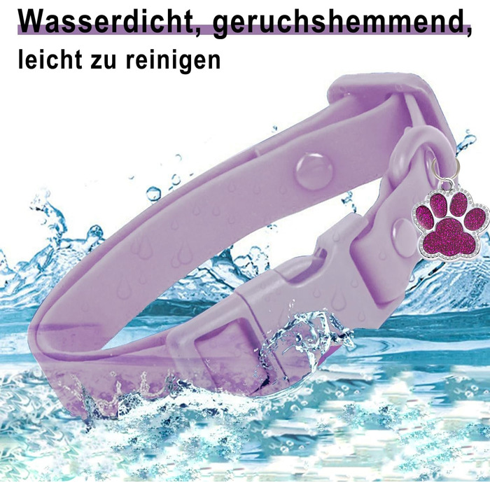 Нашийник для собак з металевою застібкою, двосторонній з іменем та номером телефону, регульовані розміри для маленьких собак, M та L