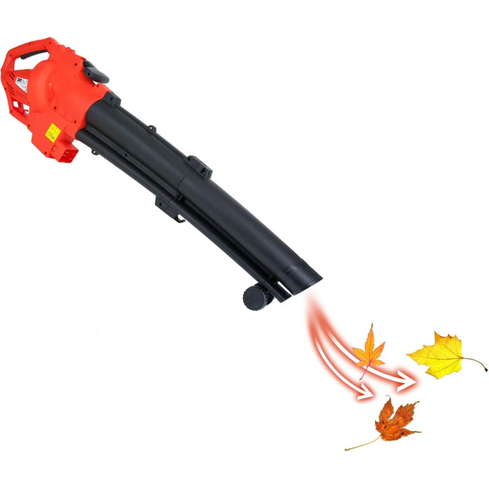 Grafner 3-in-1 Electric Leaf Blower 3500 Watt, Shoulder Strap and Wheels, 35 Liter Collection Bag, Leaf Reduction of up to 90%, 270 km/h, Suction, Blowing, and Shredding, Electric Leaf Blower, Leaf Vacuum, Shredder, Blower