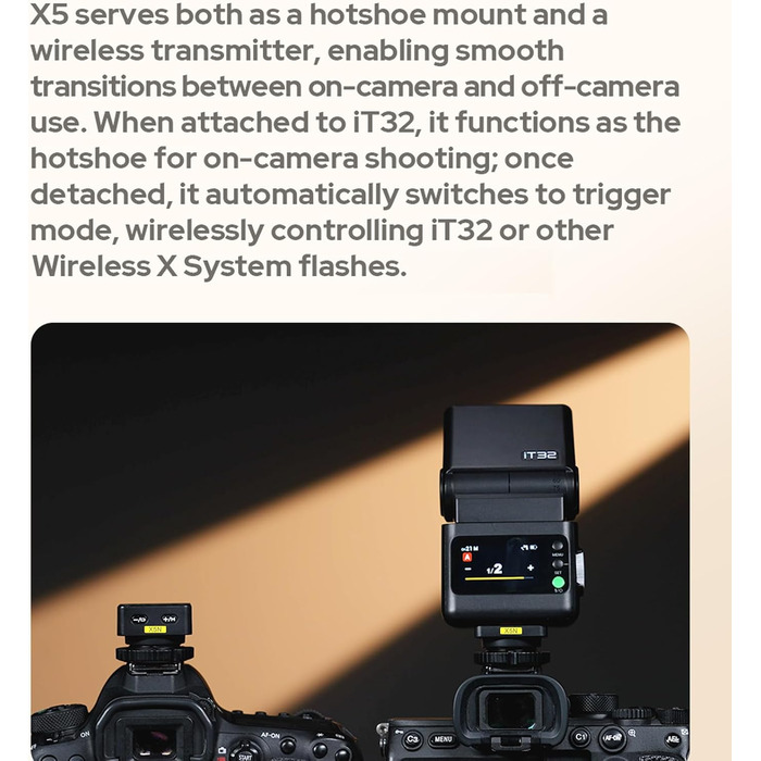 Спалах GODOX iT32 TTL з бездротовим тригером X5N для Nikon: швидка зарядка, HSS 1/8000s, GN18, LED-ліхт, дифузор, магнітний фільтр