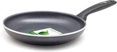 GreenPan Andorra антипригарна керамічна гриль-плита 28 см, PFAS-free, для індукції та духовки, чорна сковорода 20 см