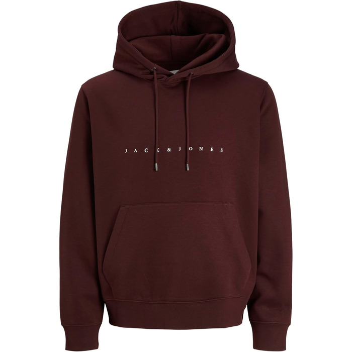 Чоловічий худі Jack & Jones Jjestar Jj Sweat Hood Noos Pls, колір Bitter Chocolate (темно-коричневий), розмір XS