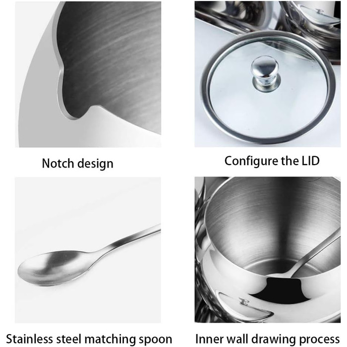 Контейнер для цукру з прозорою кришкою та ложкою, банку для спецій, солі, цукру, чаю, трав (нержавіюча сталь)