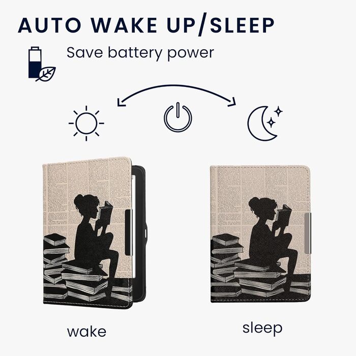 Чохол-книжка kwmobile для Tolino Vision 1/2/3/4 HD - Чохол для eReader з малюнком 