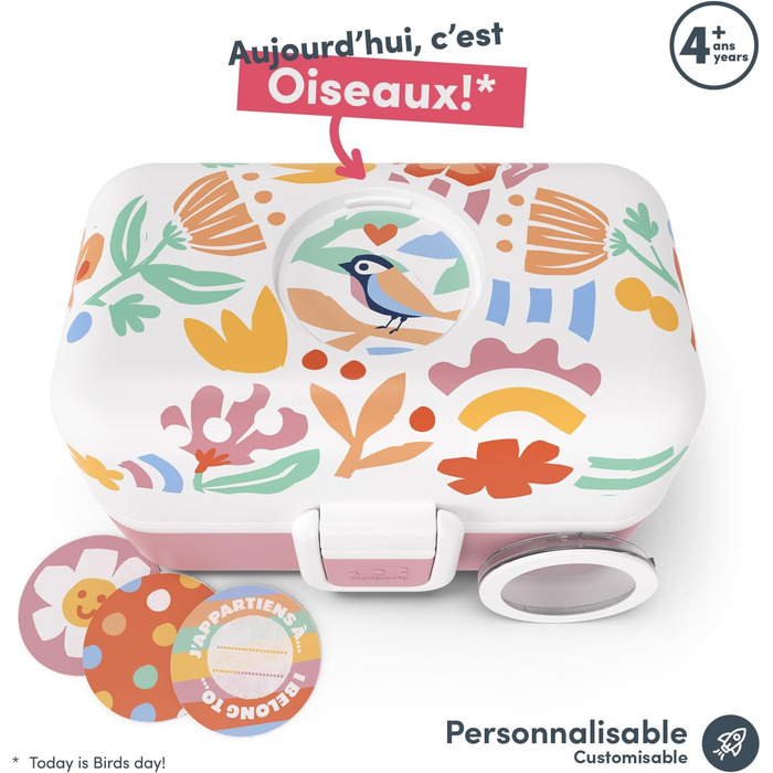 Monbento Brotdose Kinder Tresor: Ланчбокс для дітей з 3 відділеннями, BPA-free, персоналізований, витримує протікання, ідеально для школи та пікніків