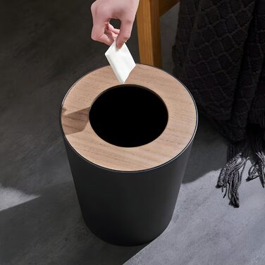 Набір аксесуарів для ванної кімнати Retoo 6 предметів: мильниця, тримач для зубних щіток, дозатор мила, чашка, чорний колір