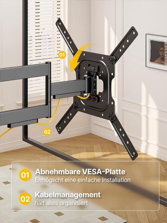 Кріплення для телевізора monTEK для 23-65 дюймів (Flat/Curved), до 35 кг, регульоване, VESA 400x400 мм