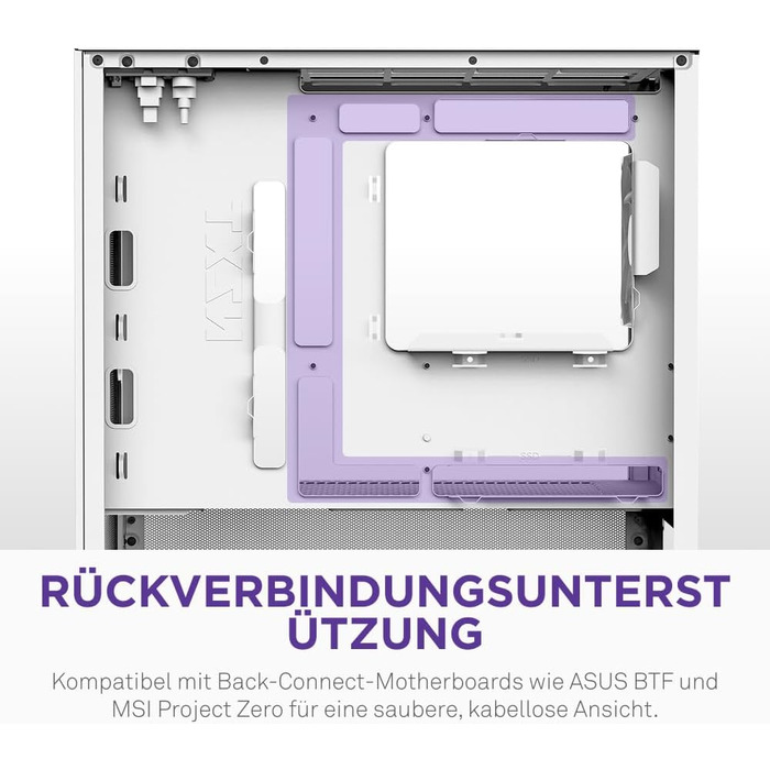 NZXT H3 – Корпус для ПК Micro-ATX з оптимізованим повітряним потоком, 120мм вентилятор, підтримка Full-Size GPU, радіатори 280мм/240мм (білий, Flow)