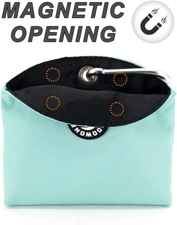 Сумка для ласощів для собак COOWONE, з магнітною застібкою, 900D Oxford, для дресирування та прогулянок (м'ятний колір)