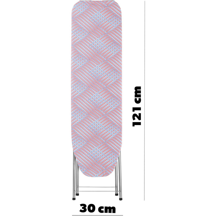 КADAX Прасувальна дошка з полицею, 104x30 см, прасувальна станція з підставкою для праски, компактна, з підкладкою з піни (персикова)